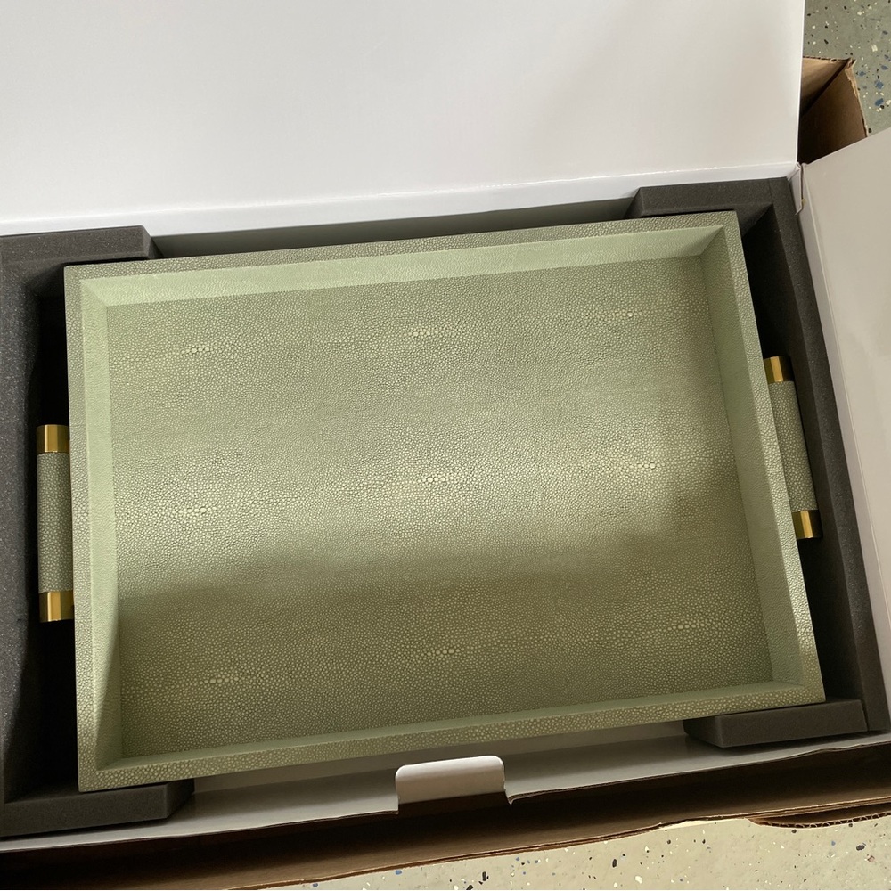 Aerin Classic Shagreen Serving Tray - Mist